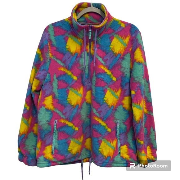 Zumiez Alab Retro Colorful Neon Arcade Carpet
Half Zip Up Collar Fleece Jacket - Picture 11 of 11